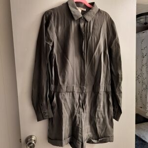 Forever 21 Green Long-Sleeve Romper